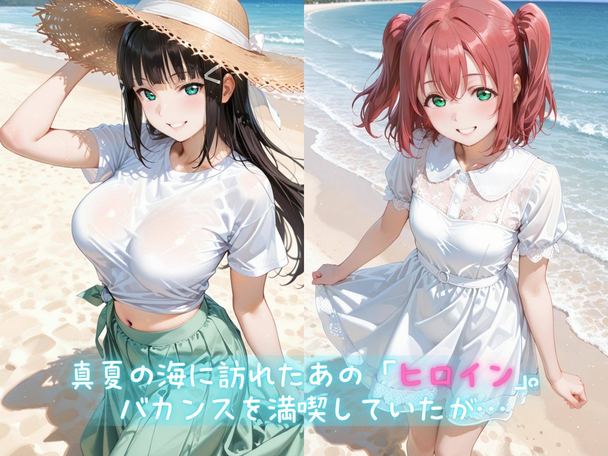 メス堕ちヒロイン  〜 ダ●ヤ＆●ビィ 夏の海編 〜 サンプル画像1