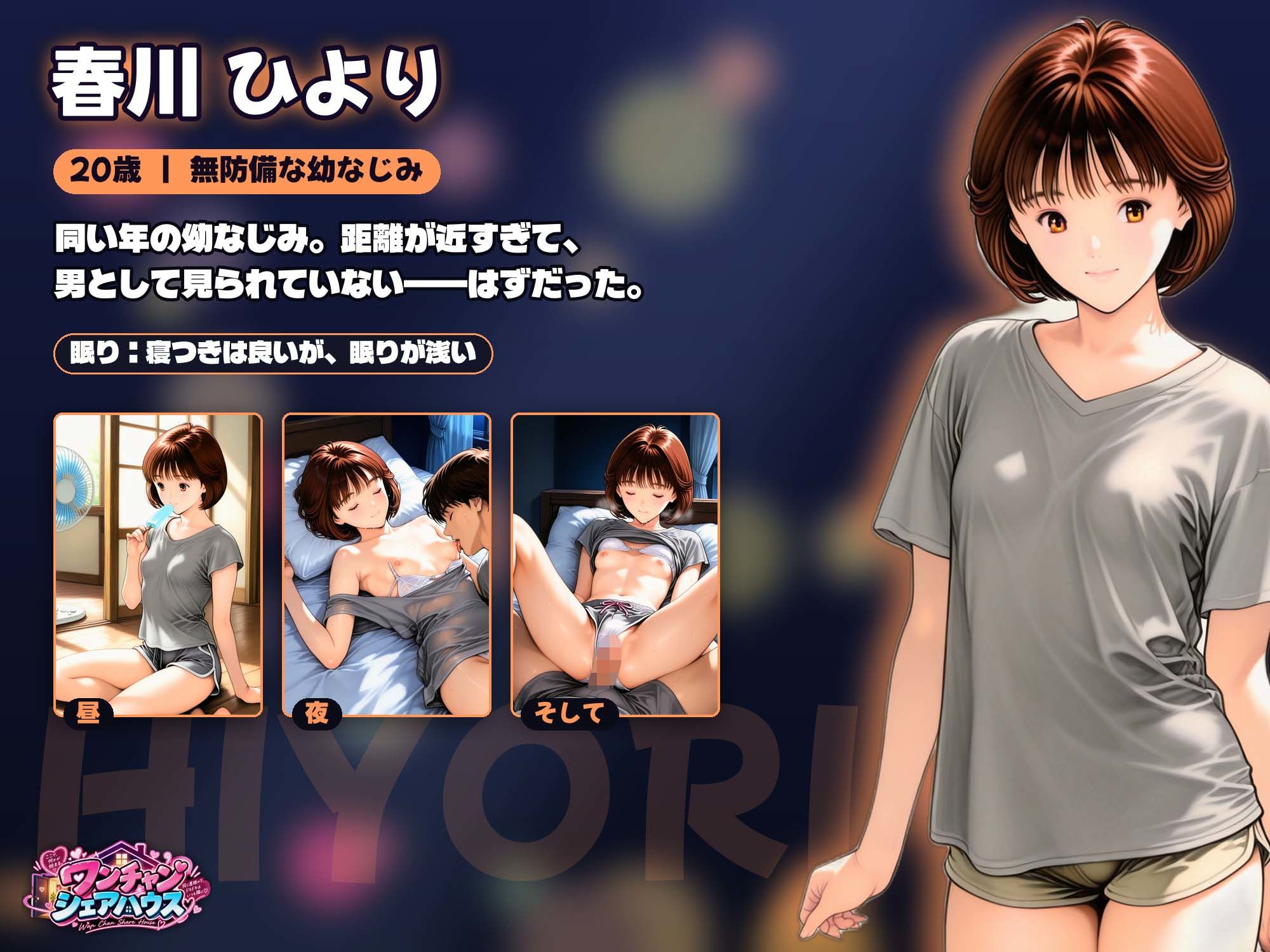 ワンチャン  シェアハウス  眠った隙に、全員堕とす。 ――起こしたら、負け。隣の部屋にバレても、負け サンプル画像1