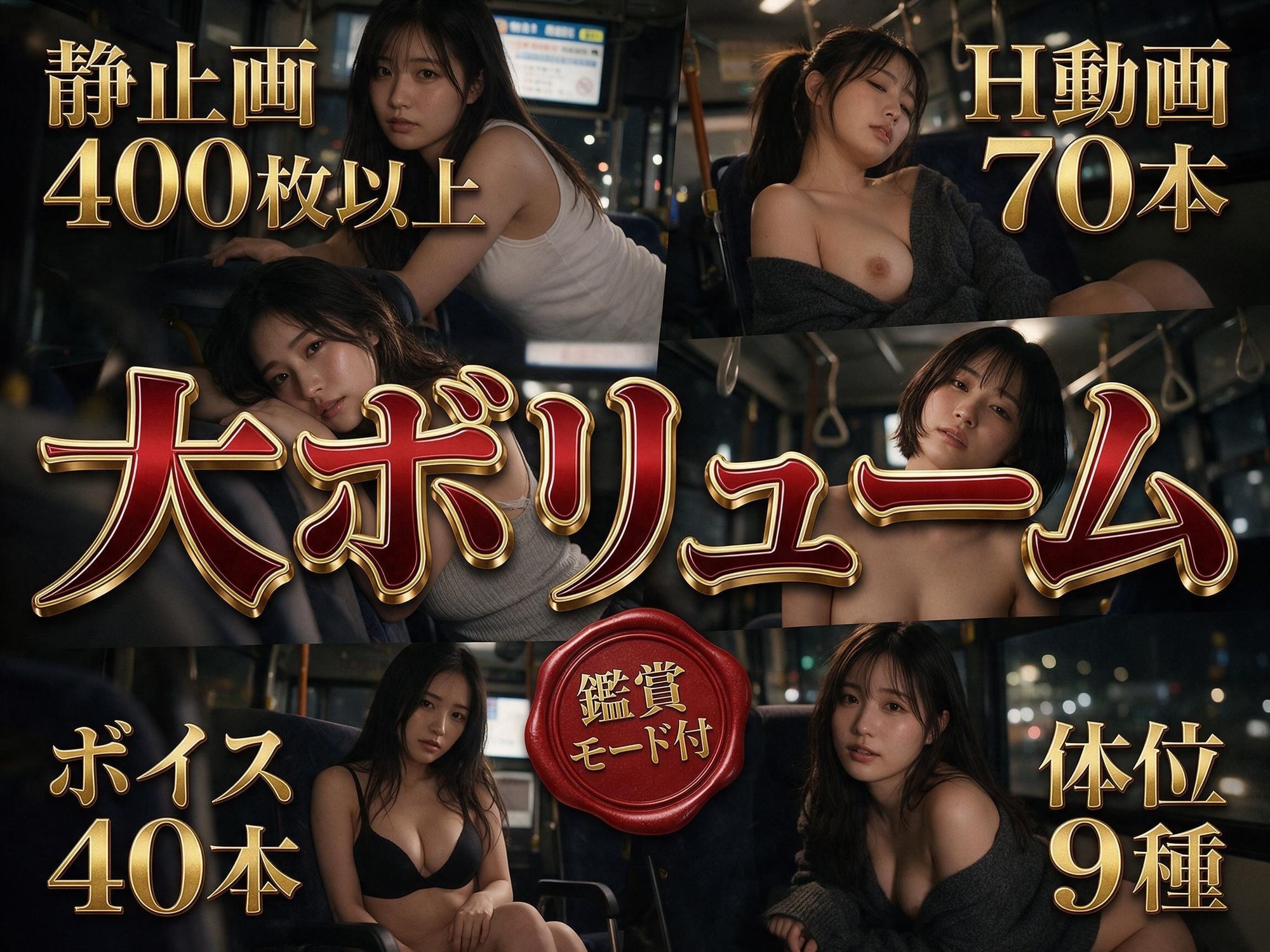 夜行バス中出し痴● 乳首つまみ×尻揉み×生挿入×大量中出し 〜消灯後の車内で10人の巨乳美女を●す〜 サンプル画像3