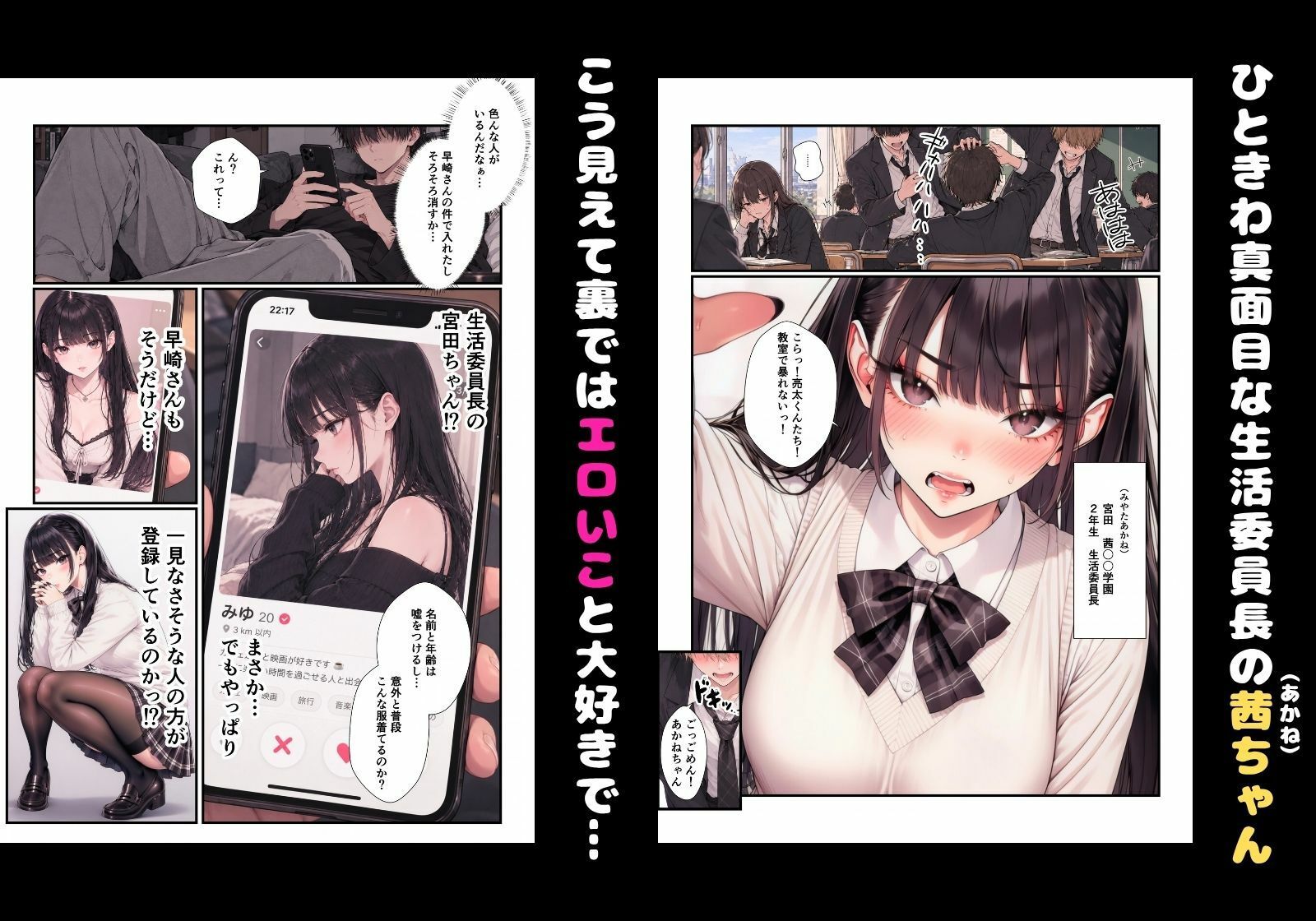 学園の憧れ委員長とクールギャルが隠れビッチで性処理させてくれる話 サンプル画像5