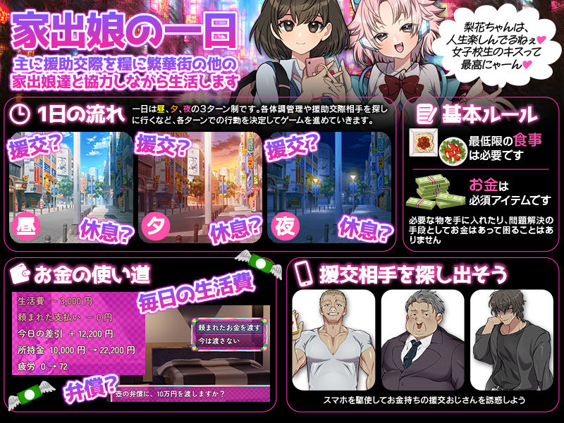 家出娘の援交生活SIM サンプル画像2