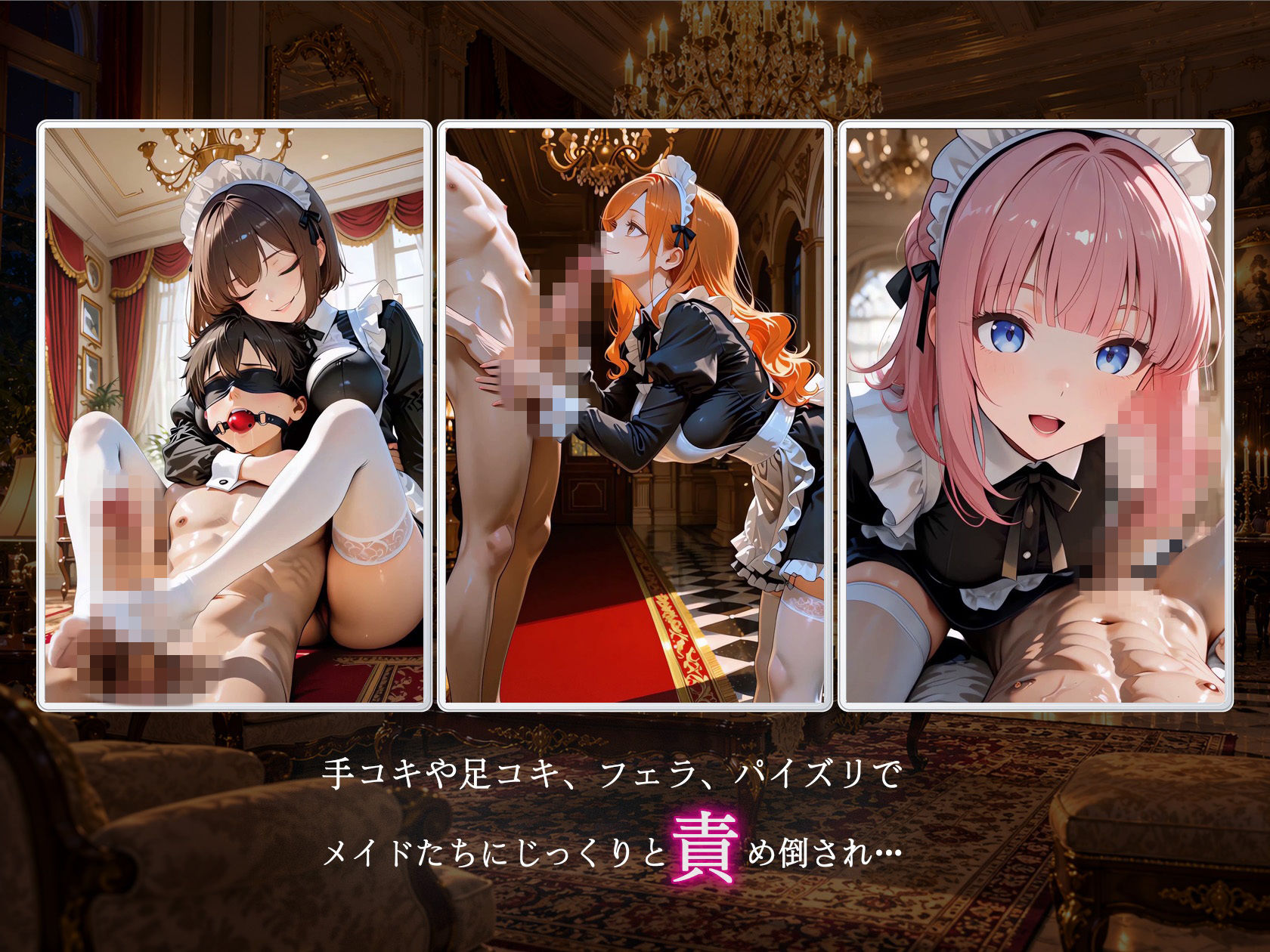 性欲強すぎる痴女メイドの性処理玩具にされた話 サンプル画像3