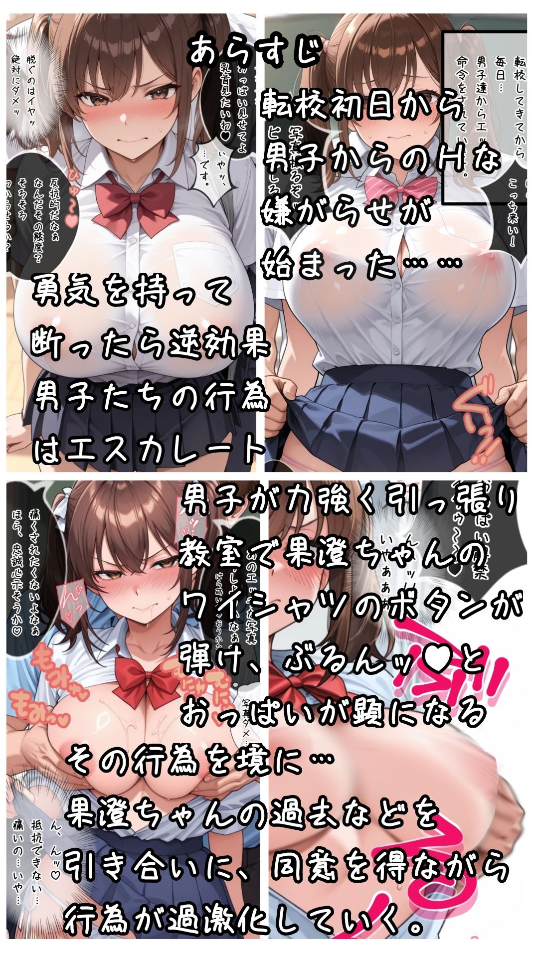 性欲旺盛男子達と いいなりエッチ 性処理係JK果澄ちゃん編 BEHIND サンプル画像4