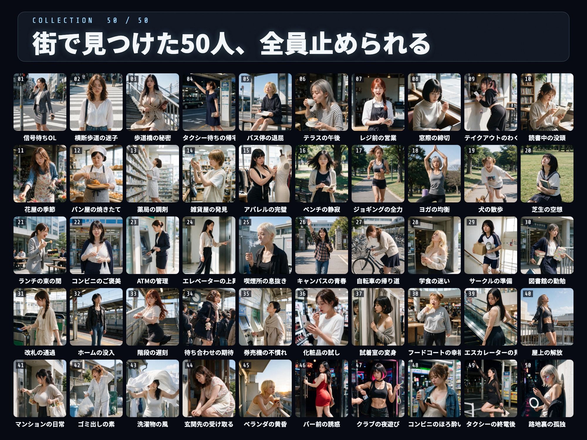 時間よ止まれ！街ゆく美女50人を止めてヤる サンプル画像3
