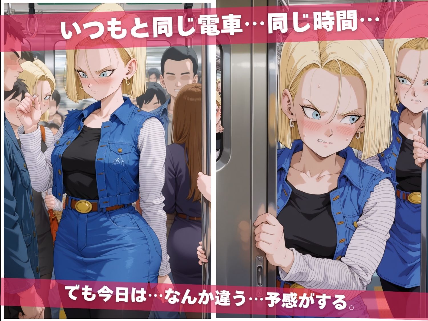 満員痴●電車肉便器化計画 ド●ゴンボール編 サンプル画像1