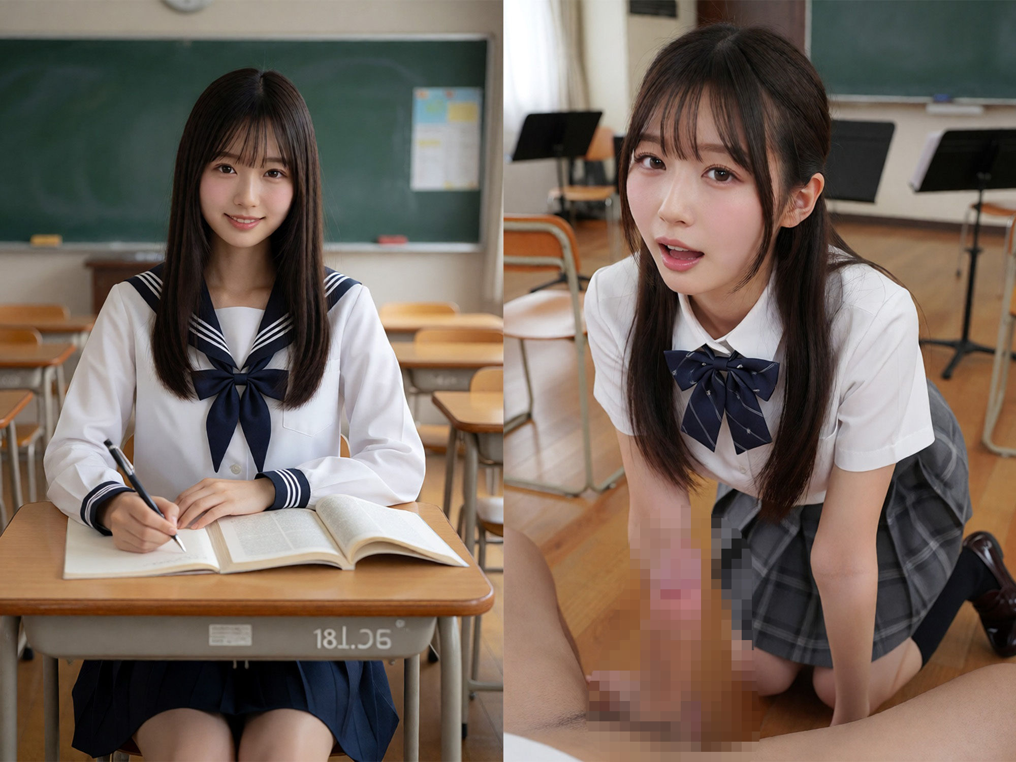 演奏中に生挿入 授業は真面目な吹奏楽部JK 〜合奏の合間に顧問が挿入して中出し〜 サンプル画像2