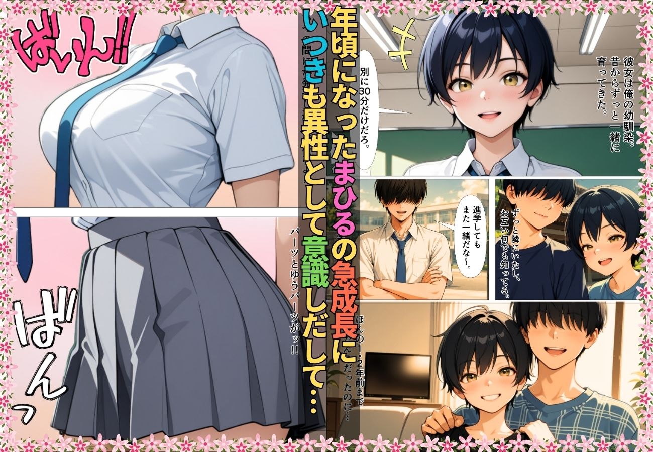 無自覚なボーイッシュ幼馴染が無防備すぎてガチンコいちゃらぶセックス【漫画】【女子校生】【あまあま】【初体験】【153p】 サンプル画像2