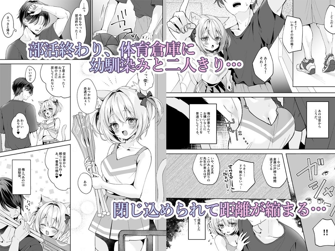 発情ネコのお世話の仕方4〜あの編 体育倉庫で幼馴染とイチャラブえっち〜 サンプル画像1