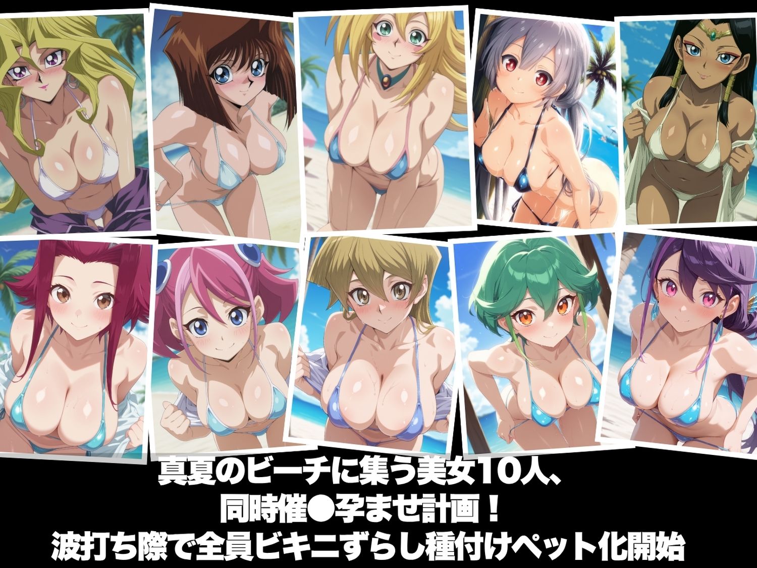 真夏の海辺で堕ちて 〜おじさんの虜になって妊娠するまで〜 遊●王編 サンプル画像1
