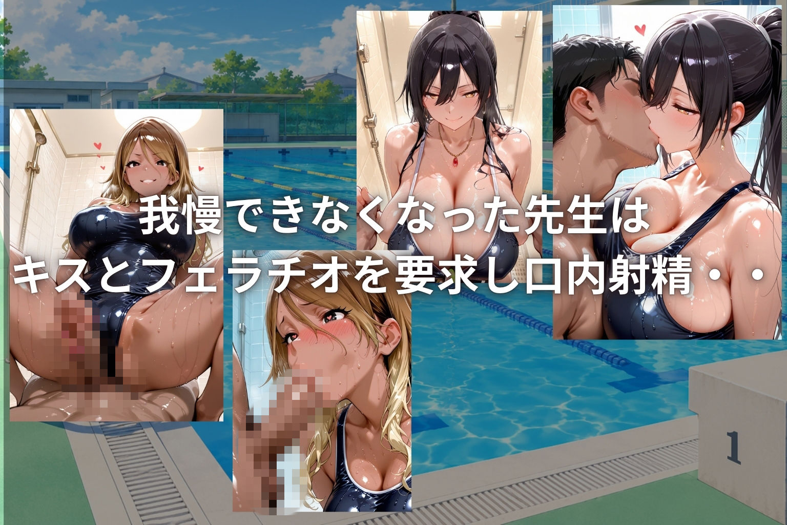 補習の水泳で先生を誘惑したら、容赦なく種付けされた！ サンプル画像2