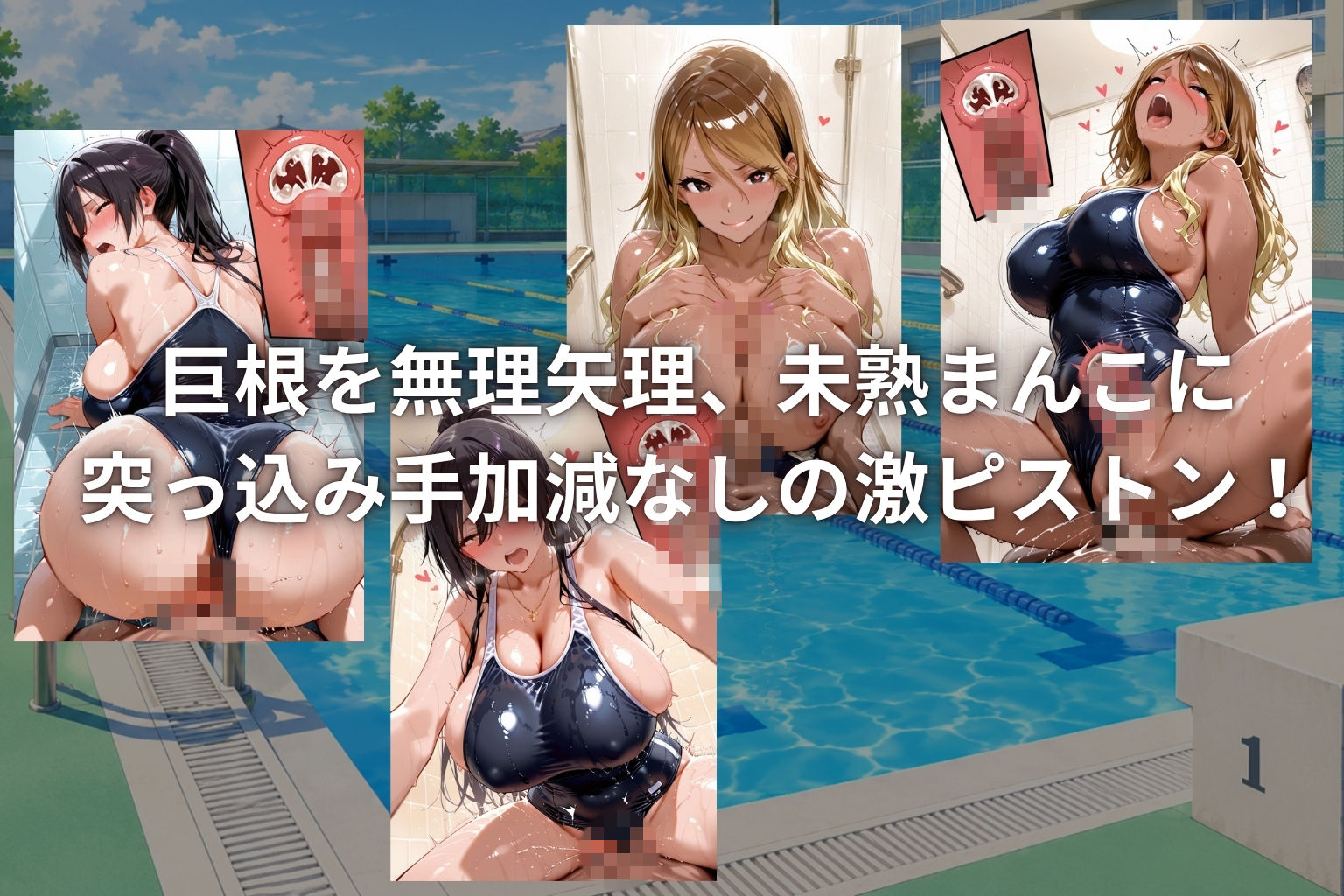 補習の水泳で先生を誘惑したら、容赦なく種付けされた！ サンプル画像3