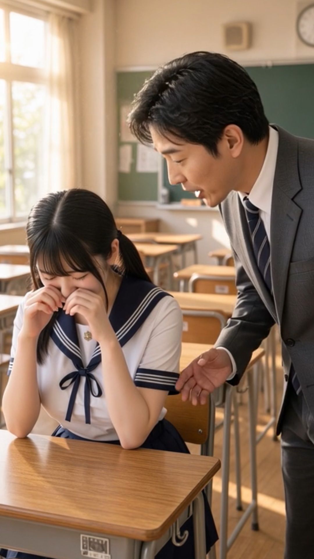 調教 女子校生 容赦なき大人教師 狙われるJK 処女 セクハラ 教師 学園 部活 学生 サンプル画像6