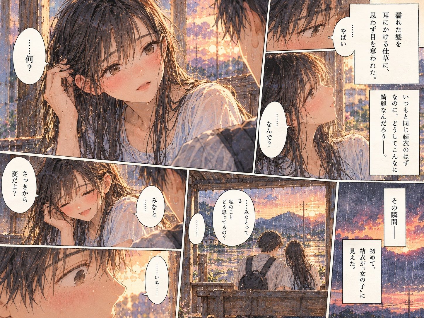 雨宿り、幼なじみが女になった。〜濡れた彼女と二人きりになった夏の夕暮れ〜 サンプル画像3