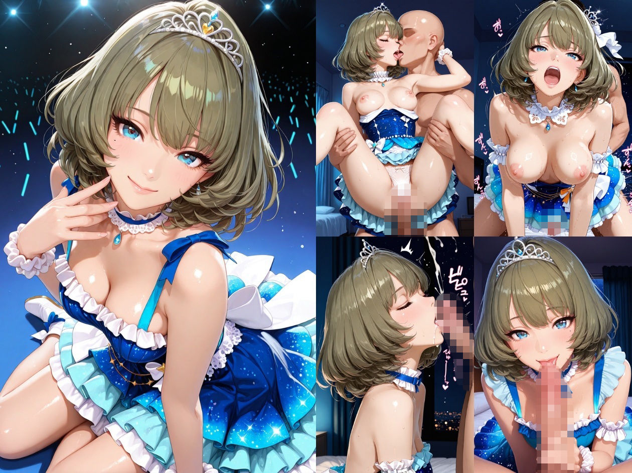 飲み会でお持ち帰りされるアイドルたち（ア●マス 安●菜々 高●楓 三●美優 片●早苗） サンプル画像2