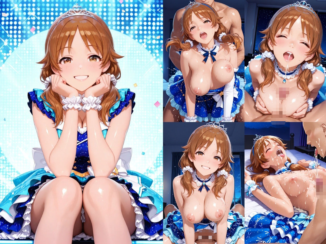 飲み会でお持ち帰りされるアイドルたち（ア●マス 安●菜々 高●楓 三●美優 片●早苗） サンプル画像4