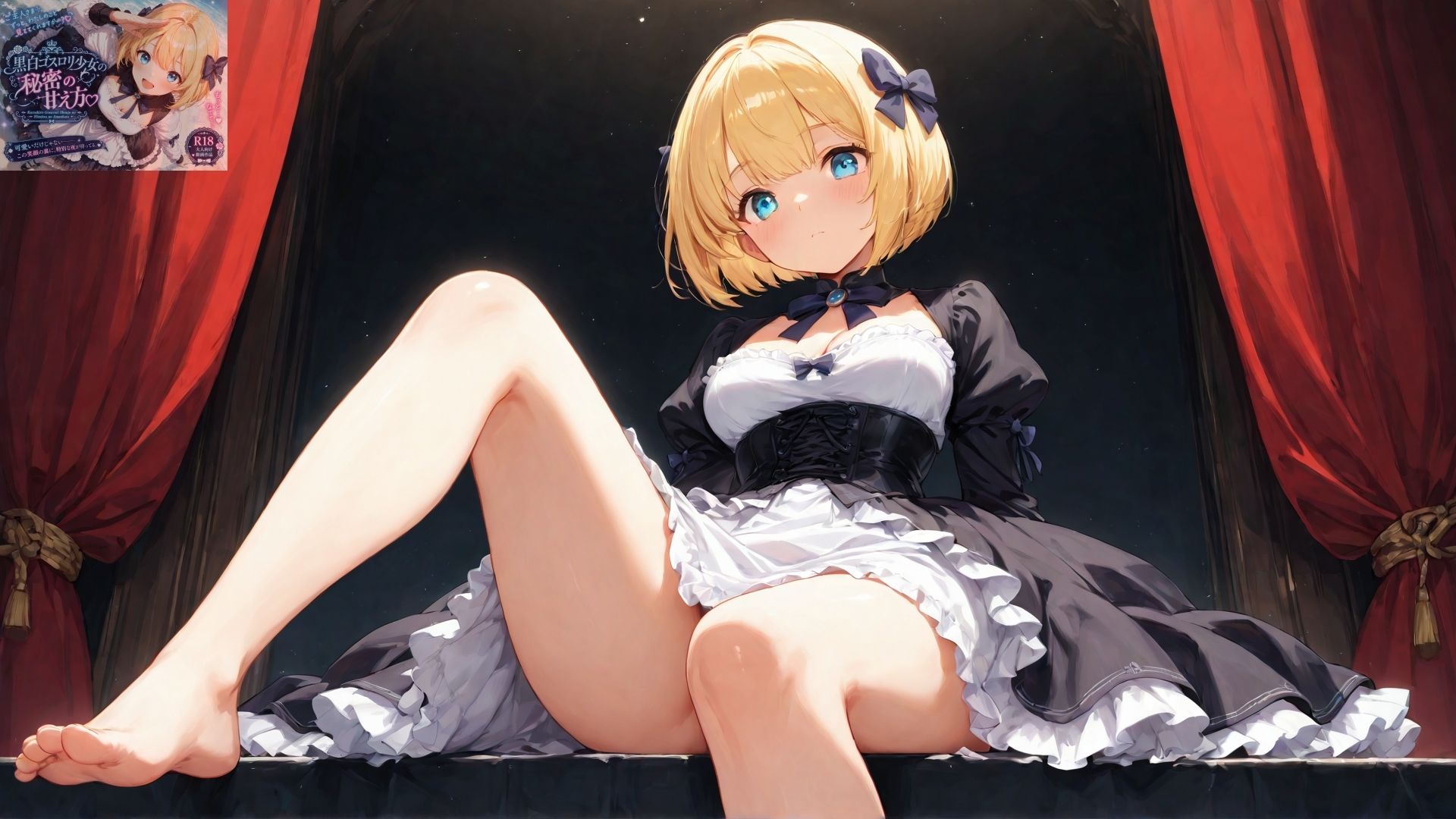 黒白ゴスロリ少女の秘密の甘え方 サンプル画像2