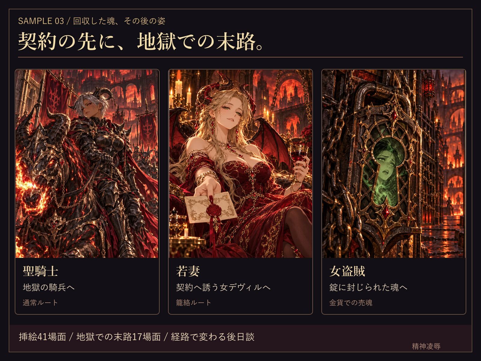 黒翼の誘惑者リゼル 〜女悪魔の誘惑と売魂契約〜 サンプル画像3